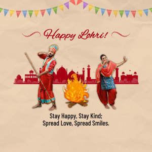 Happy Lohri hd images poster banner status and hd photos